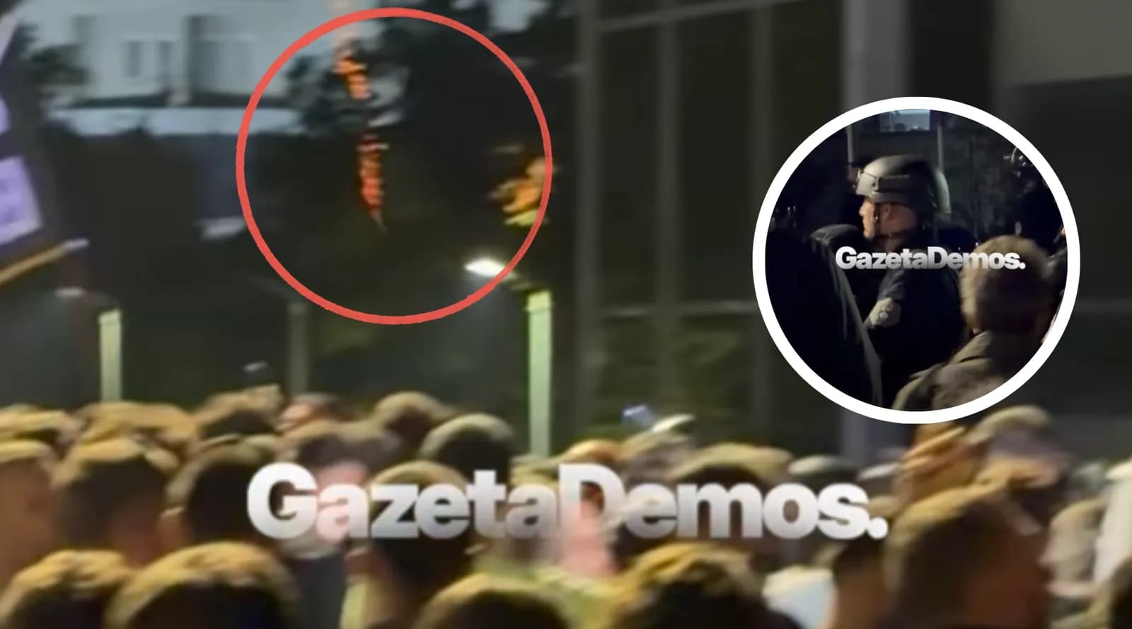 Vazhdon protesta në Prishtinë, momenti kur hidhen mjete piroteknike drejt ndërtesës së Qeverisë