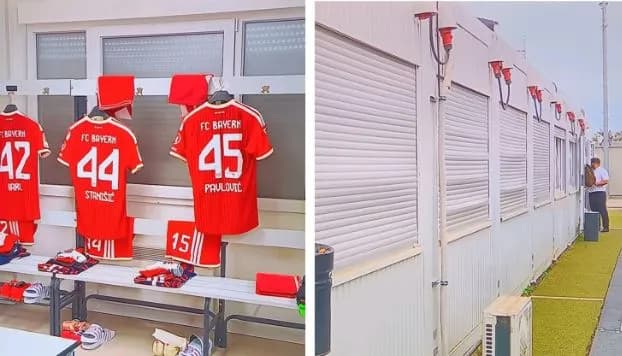 Dhomat e zhveshjes u vendosen në kontejnerë, në këto kushte u zhvillua ndeshja Elversberg vs Bayern