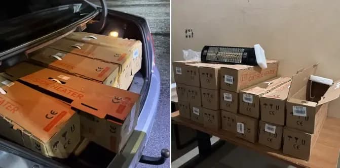 Dogana zbulon 20 ngrohëse të padeklaruara në Vërmicë, vlera rreth 1 mijë e 200 euro