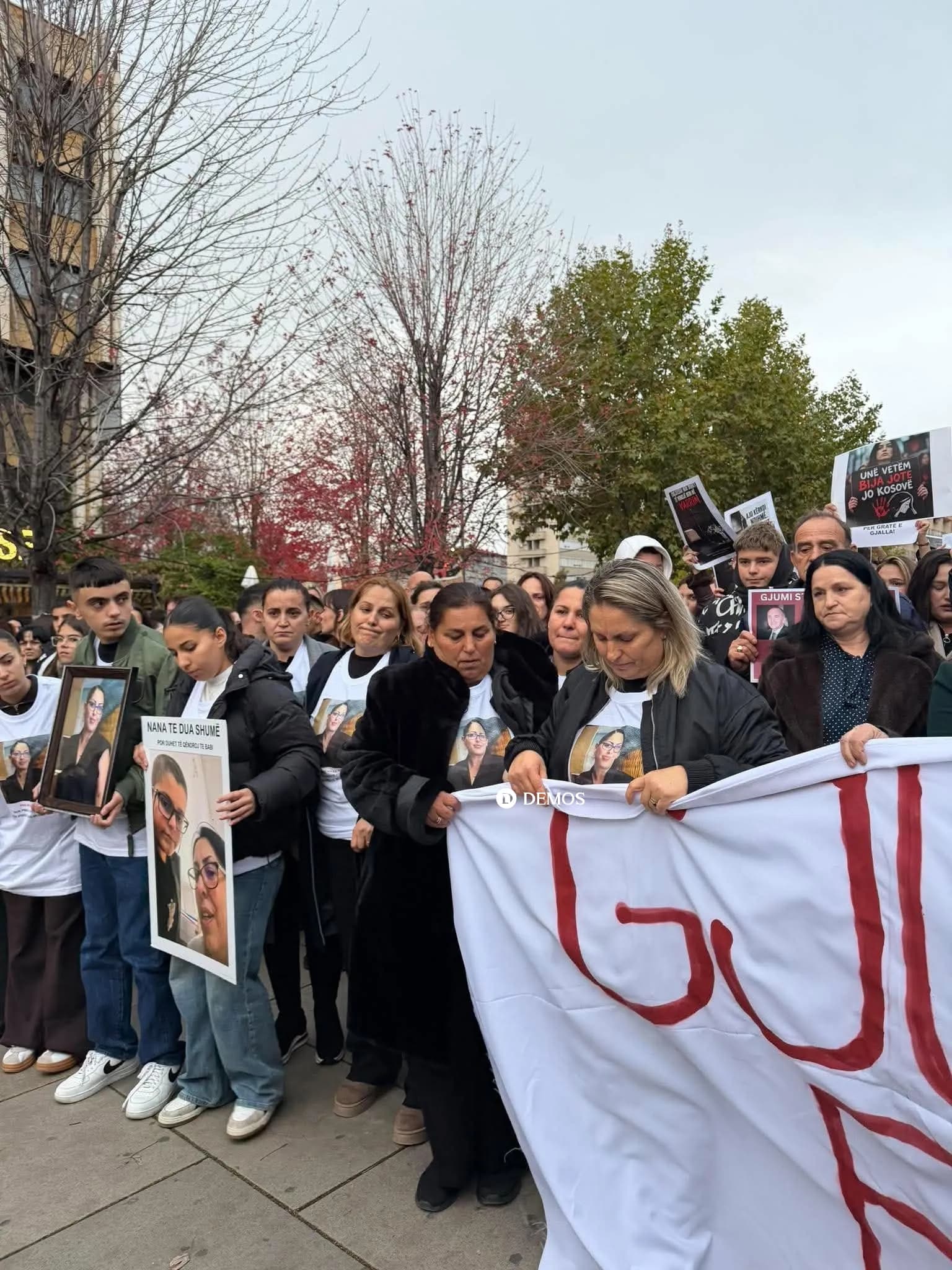 Familjarët e Arlinda Zekajt i bashkohen protestës në Prishtinë, kërkohet drejtësi dhe dorëheqje e ministrave