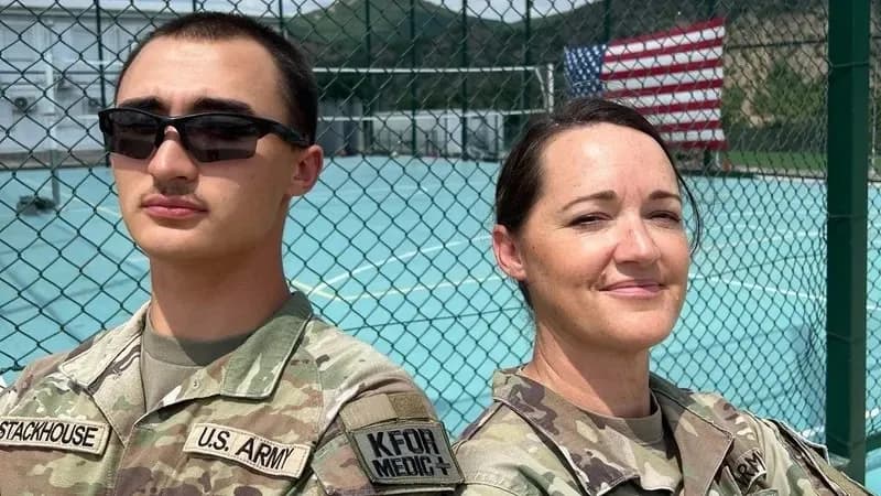Nënë e bir nga Amerika, bashkë në mision të KFOR-it