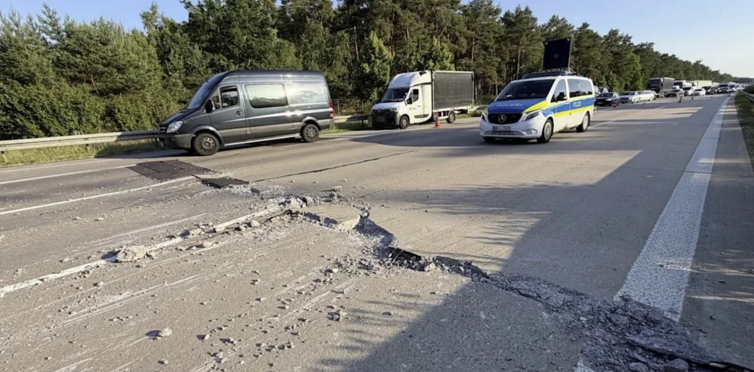 Vapa ekstreme çan autostradën në Gjermani