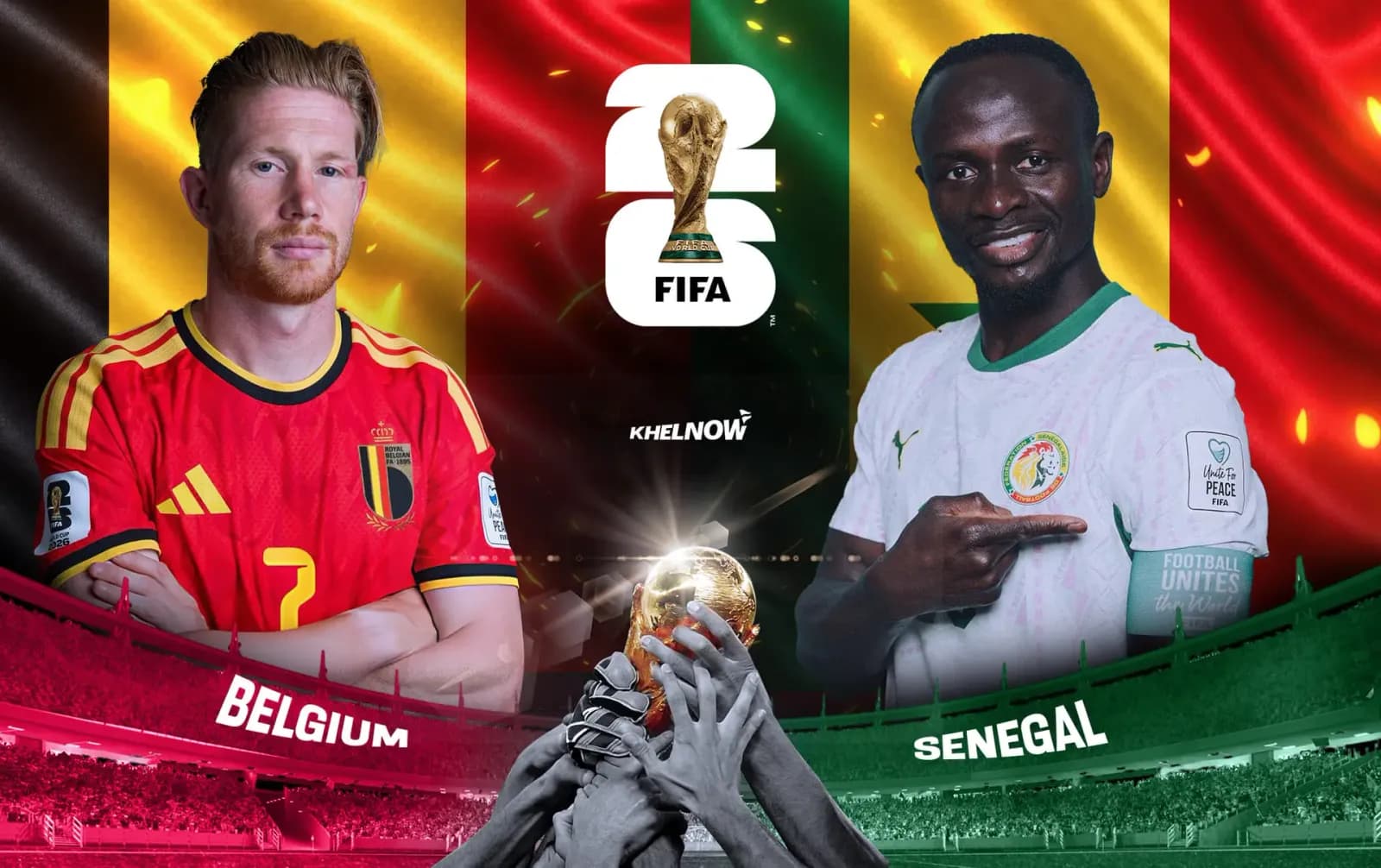 Belgjika – Senegali, formacionet zyrtare
