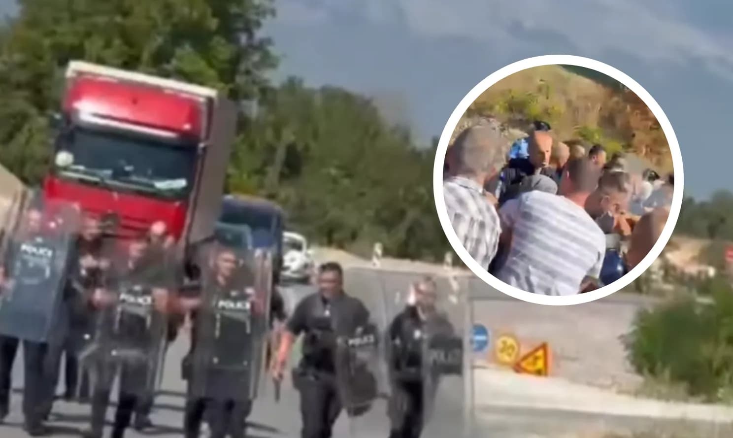 Tension në Kliqinë të Pejës, protestuesit përleshen me Policinë - parandalohet bllokimi i rrugës