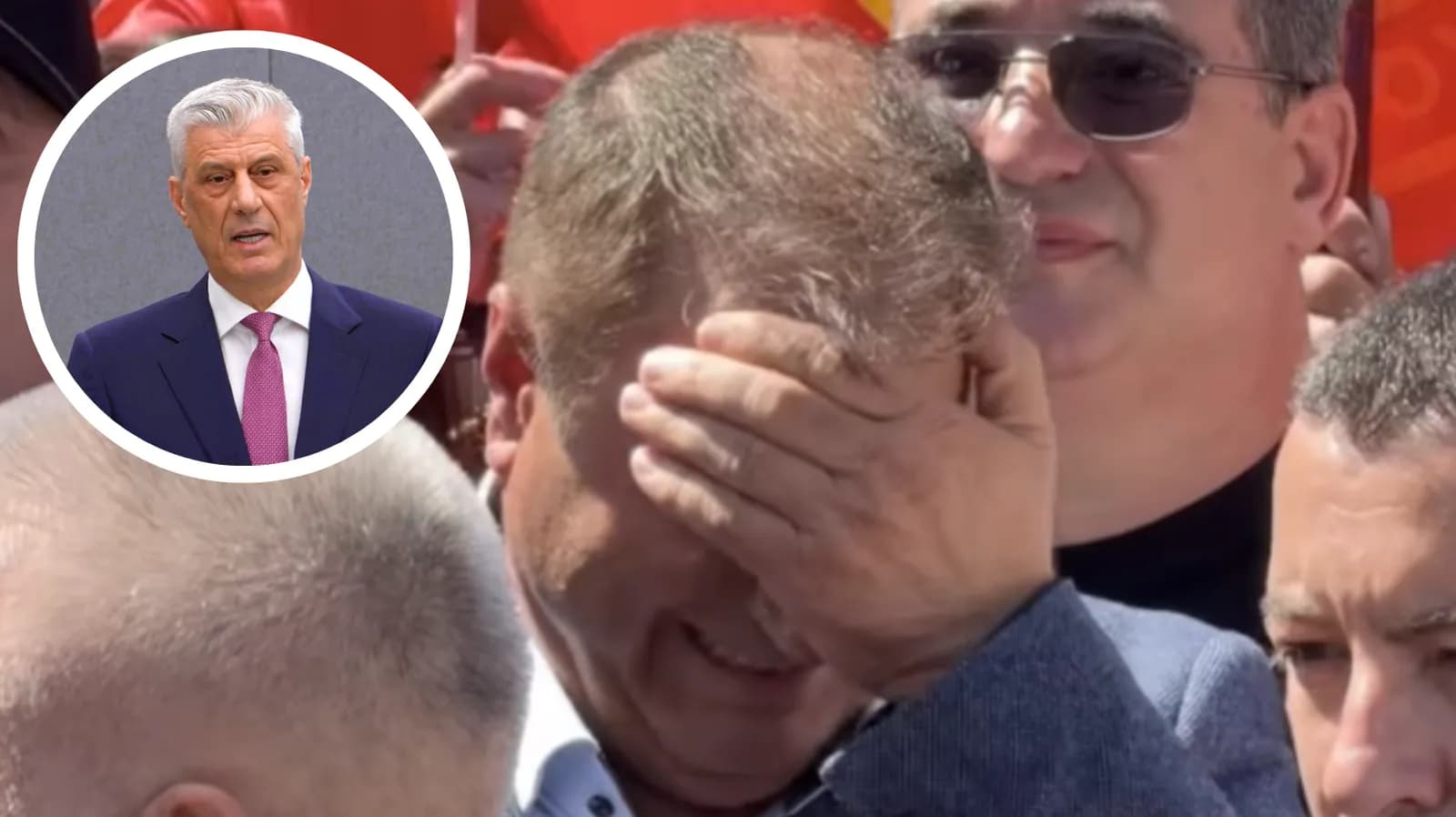 Pamje emocionuese: Vëllai i Hashim Thaçit s'mundi ta mbajë mërzinë në protestën ku kërkohej drejtësi për ish-krerët në Hagë