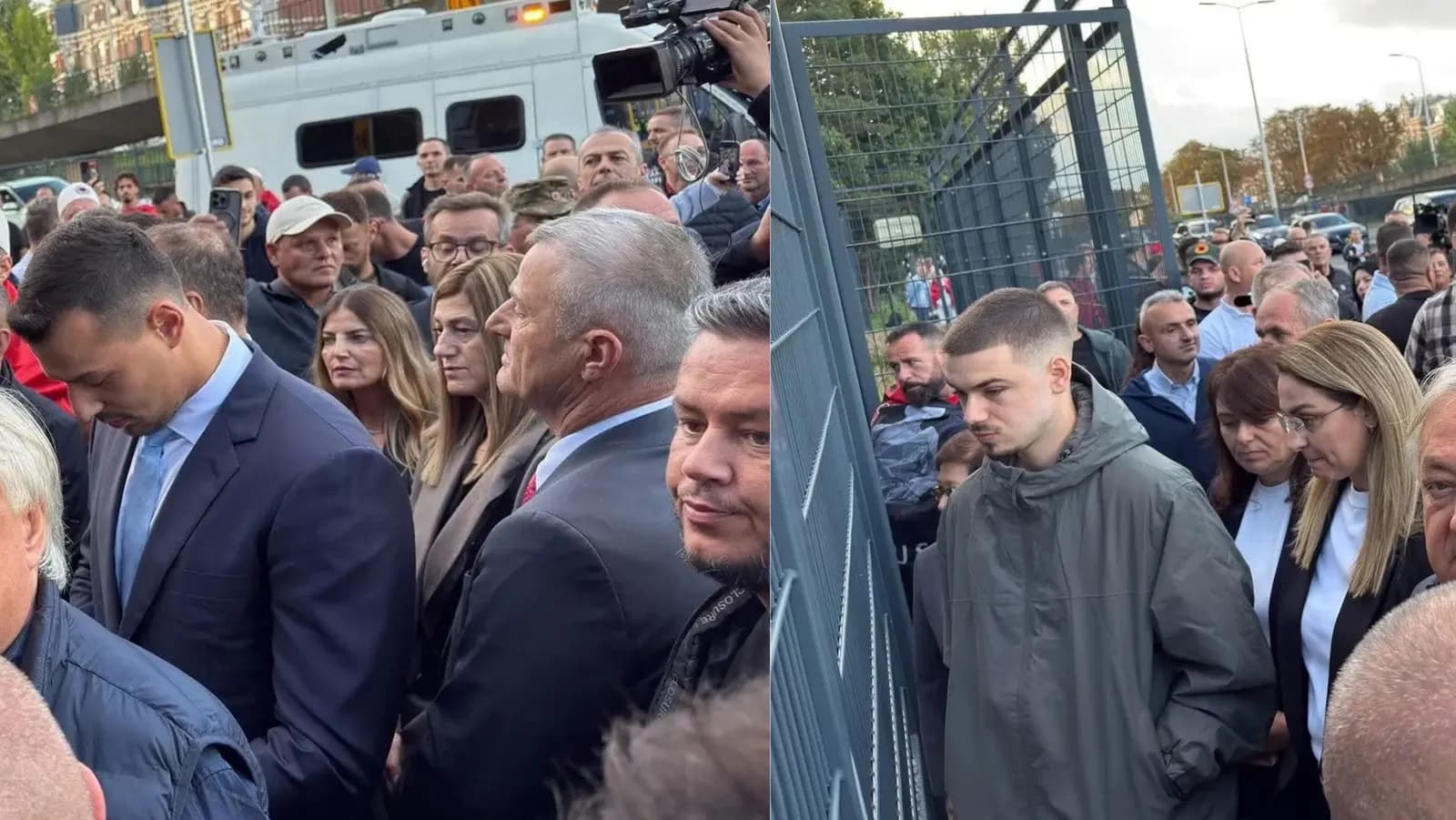 Pamje nga Haga: Djali i Thaçit dhe gruaja e Selimit duke hyrë në Gjykatë
