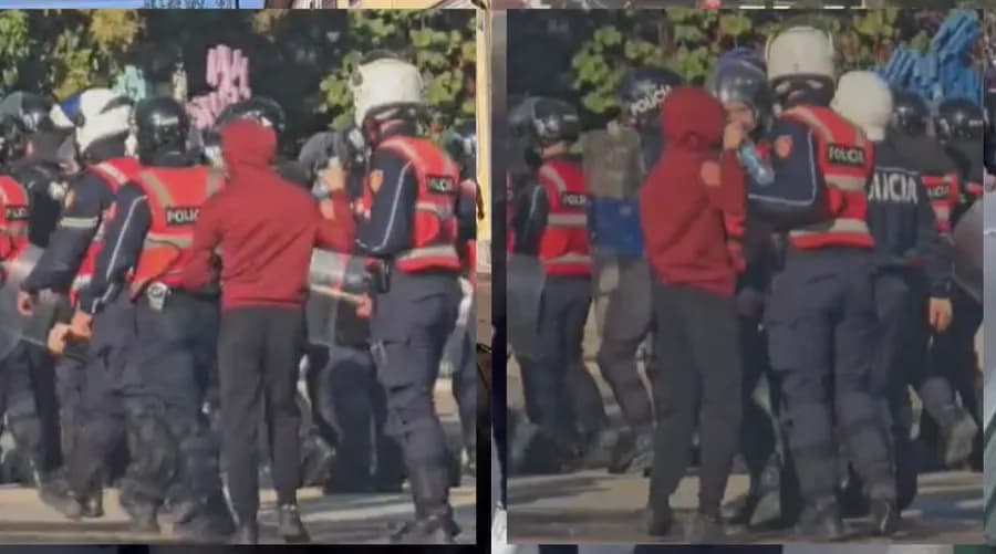 Kapet i mituri në protestë, shoqërohet nga policia