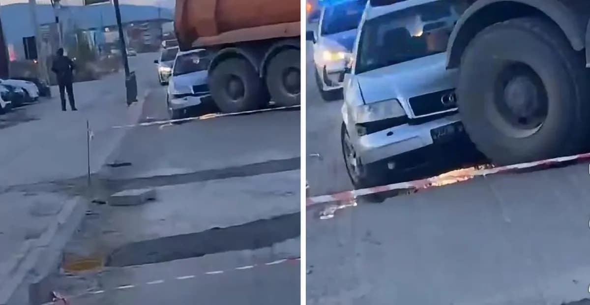 Një i lënduar në aksidentin mes kamionit dhe veturës në Klinë