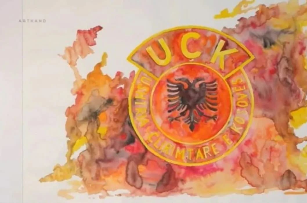 Rexhep Selimi pikturon, vepra kushtuar UÇK-së