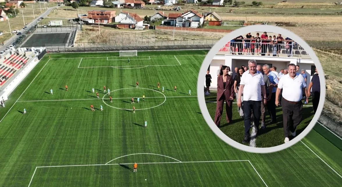 Pamje mbresëlënëse: Dobraja e Madhe bëhet me super stadium futbolli, Ahmeti: Ky është vetëm fillimi