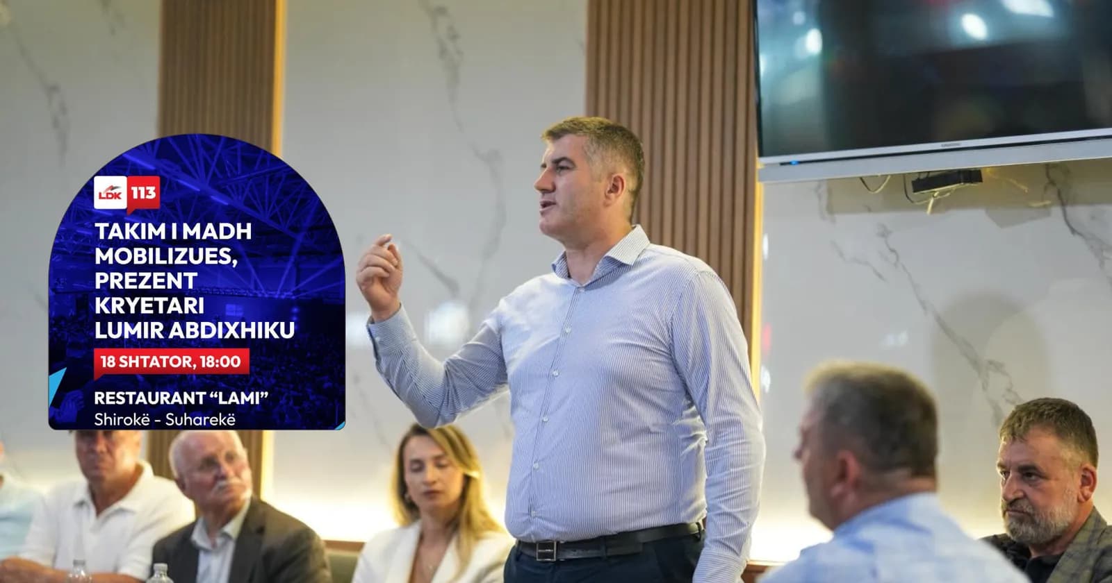 Shala i LDK-së fton qytetarët të marrin pjesë në tubimin e partisë në Suharekë: Të mobilizohemi për të mirën e qytetarëve