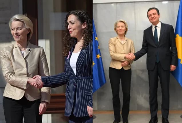 Tri mesazhet e Von der Leyen pas takimit me Osmanin dhe Kurtin