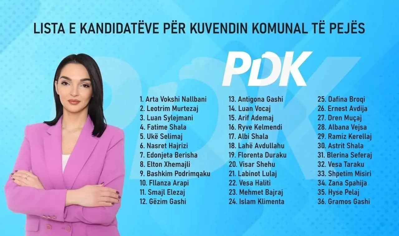 Vokshi-Nallbani publikon listën për asamblenë komunale: Peja jonë e bukur meriton më shumë