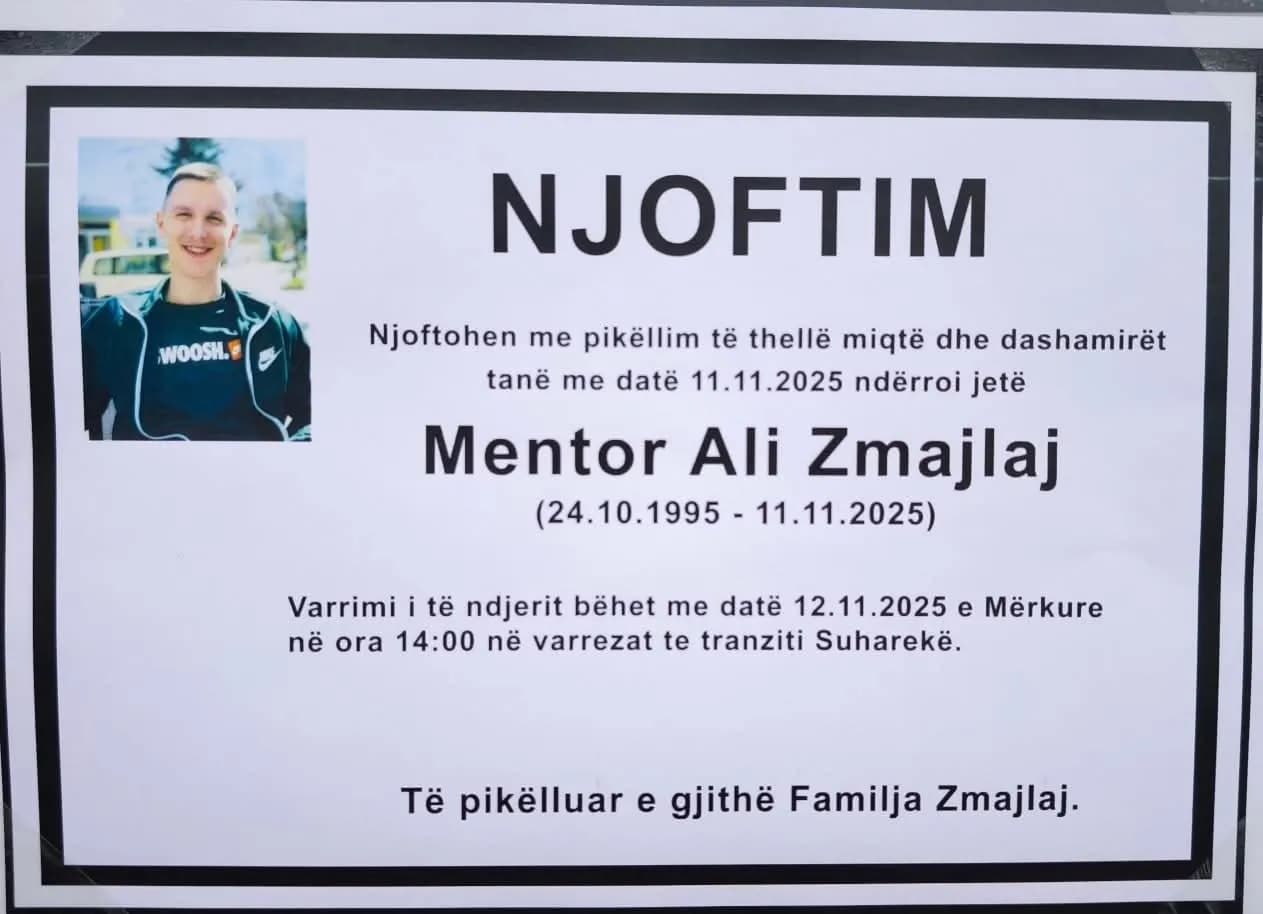 Ky është 30-vjeçari nga Suhareka që vdiq në aksidentin në Bresje, nesër i jepet lamtumira e fundit