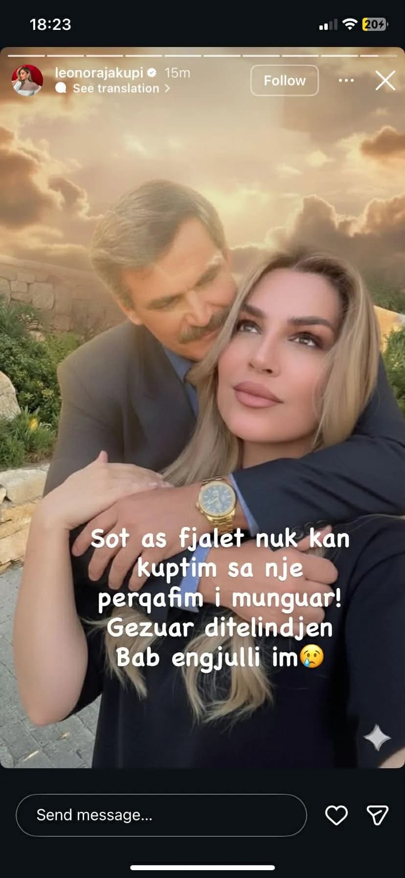 Leonora Jakupi përkujton babain dëshmor në ditëlindjen e tij: Sot as fjalët nuk kanë kuptim sa një përqfim i munguar