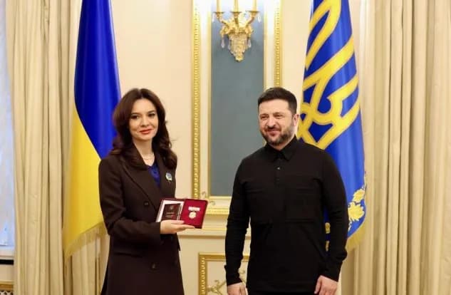 Ministrja Spiropali dekorohet me “Urdhrin e Princeshës Olga, Klasi I” nga presidenti Zelensky në Kiyv