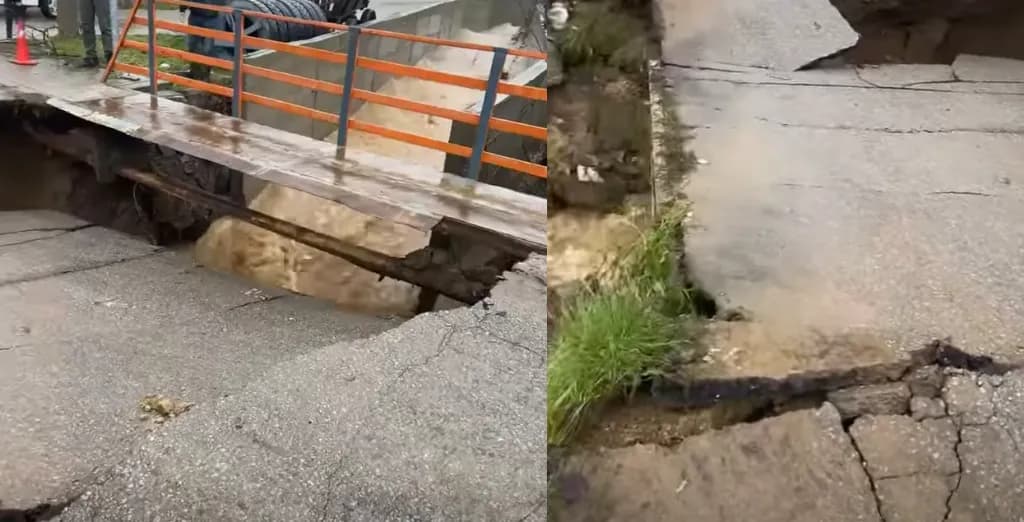Reshjet e mëdha të shiut, shembet ura në një fshat të Lipjanit