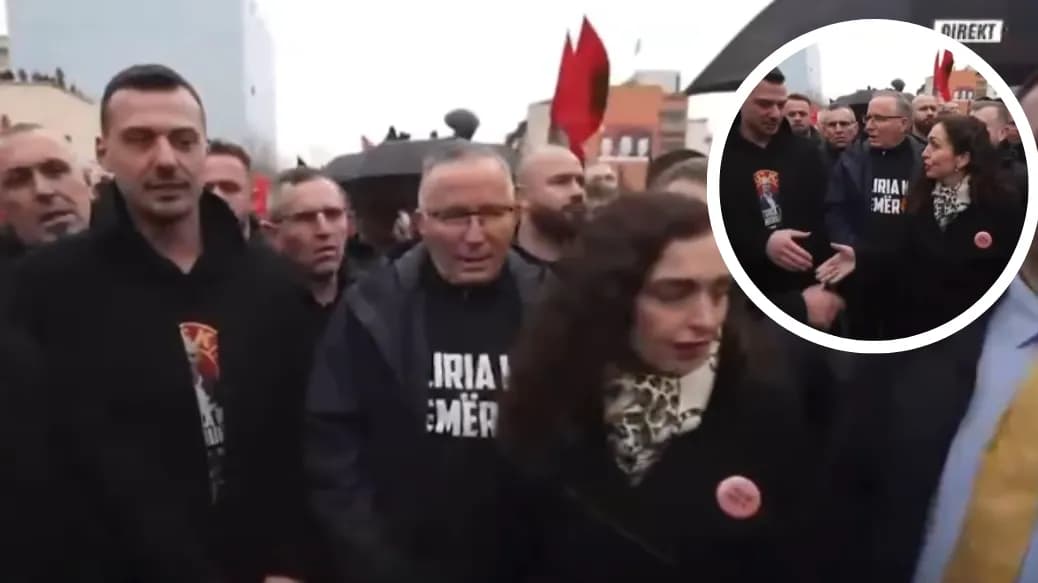 Momenti kur takohet Osmani me djalin e Thaçit, ky i fundit e përshëndet ftohtë