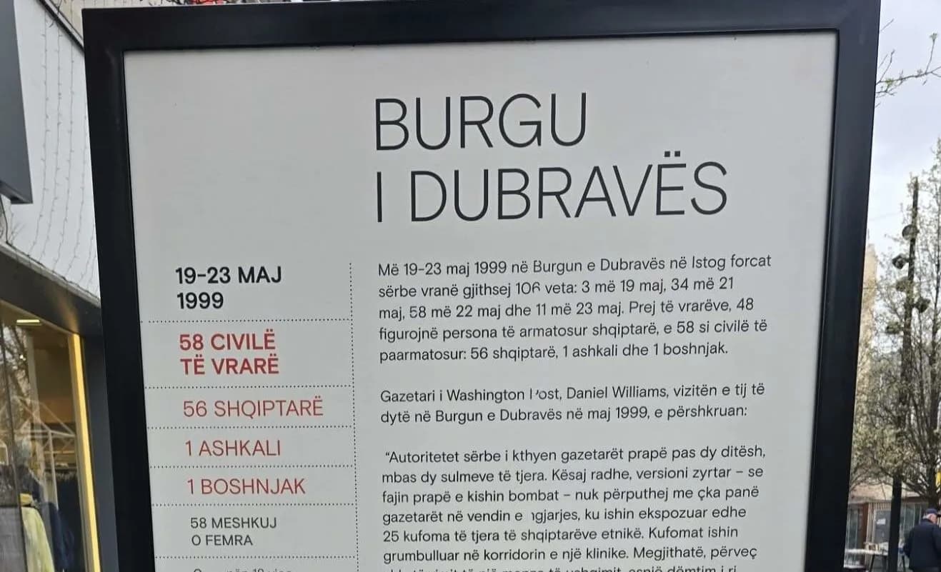 Komuna e Prishtinës sot me aksion, do të largohet ekspozita me pasaktësi për masakrat