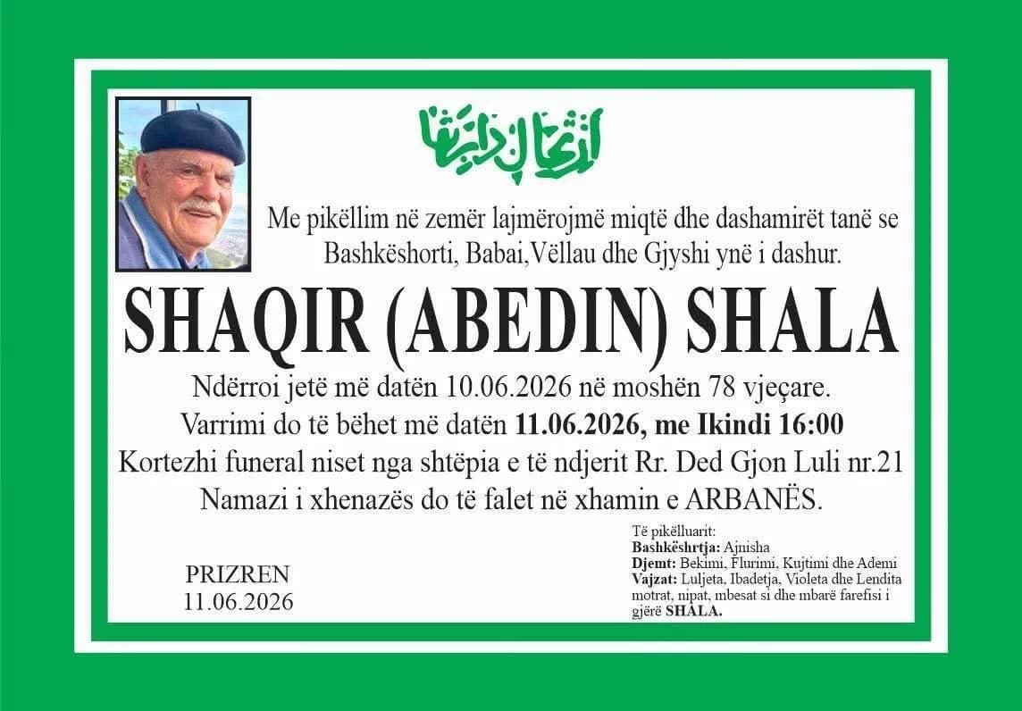 Sot varroset 78-vjeçari që u aksidentua për vdekje në Arbanë të Prizrenit