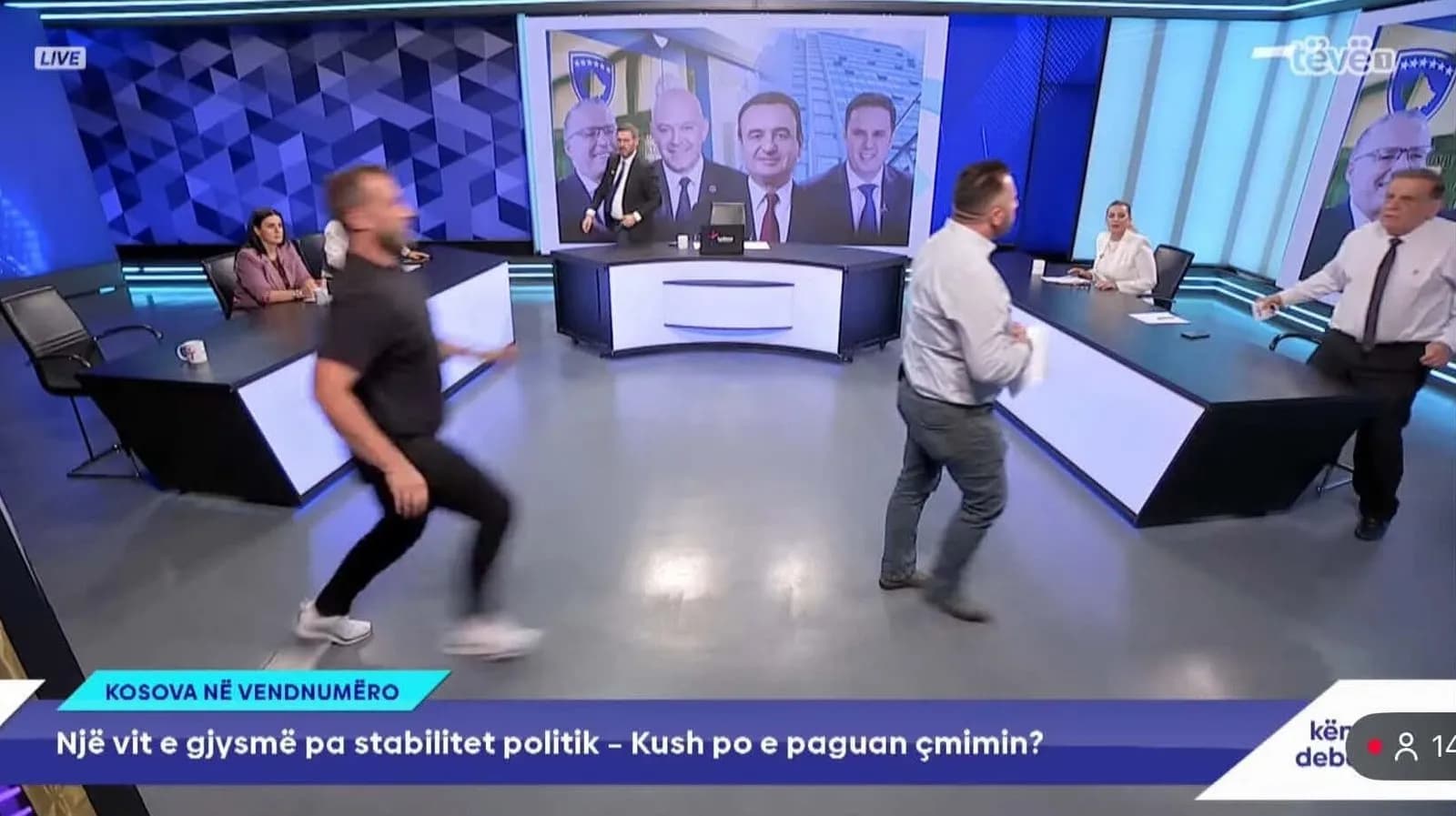“Çka po e hap gojën” – Ja si filloi përplasja mes Nexhmedin Spahiu dhe Mustafë Kadriajt në studion televizive