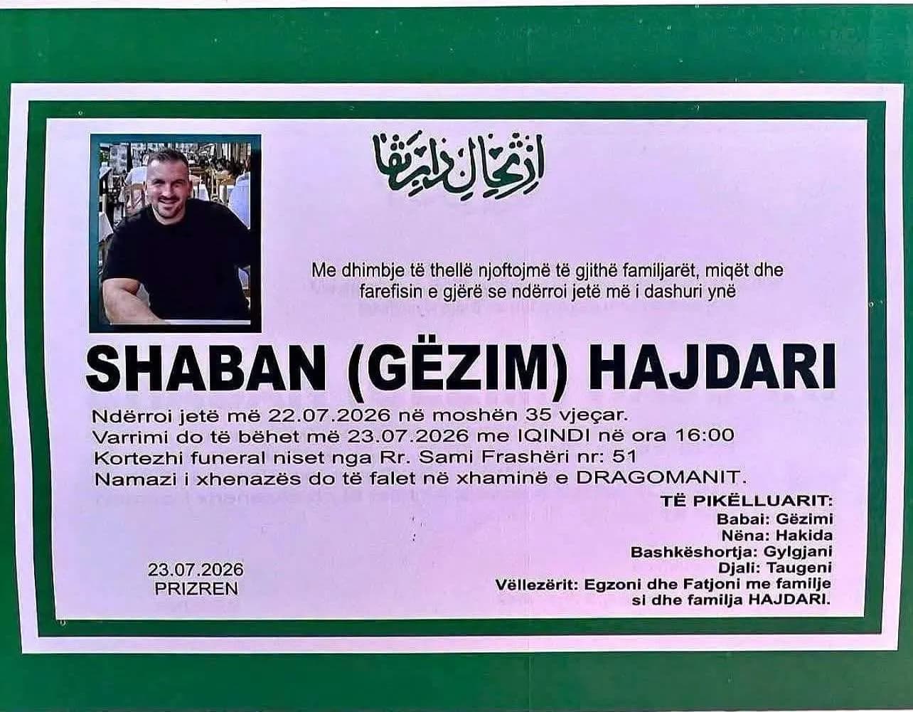 Sot i jepet lamtumira e fundit policit, Shaban Hajdari